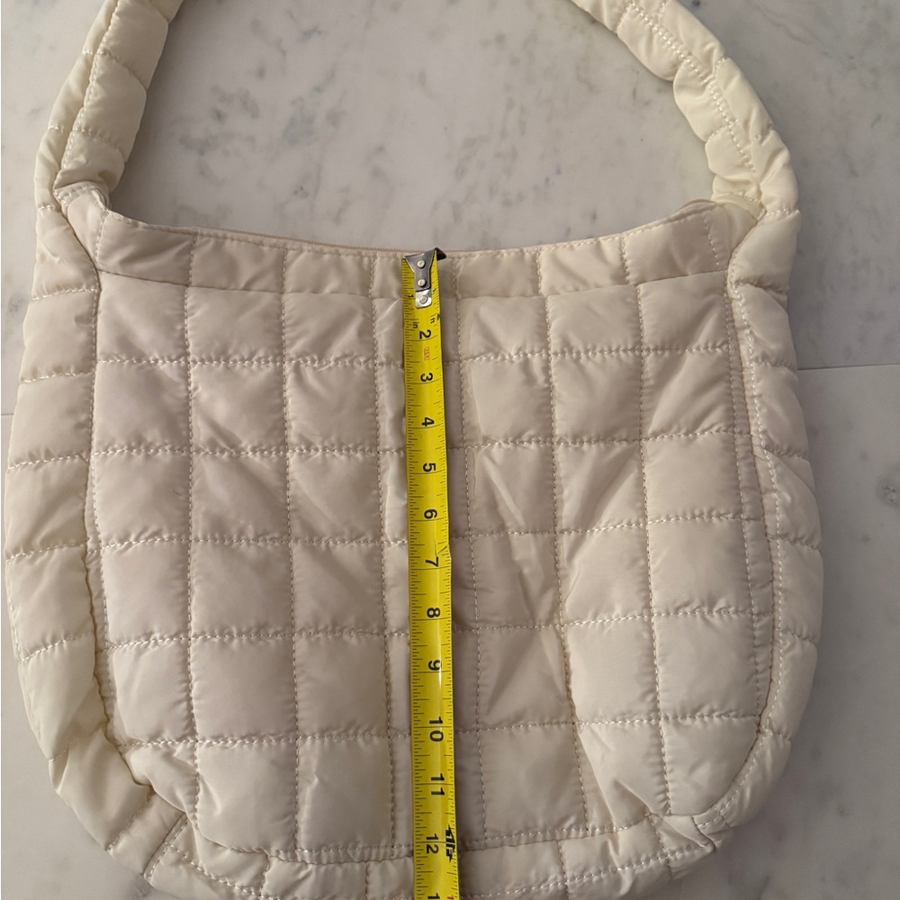 Quilted Cream Shoulder Bag